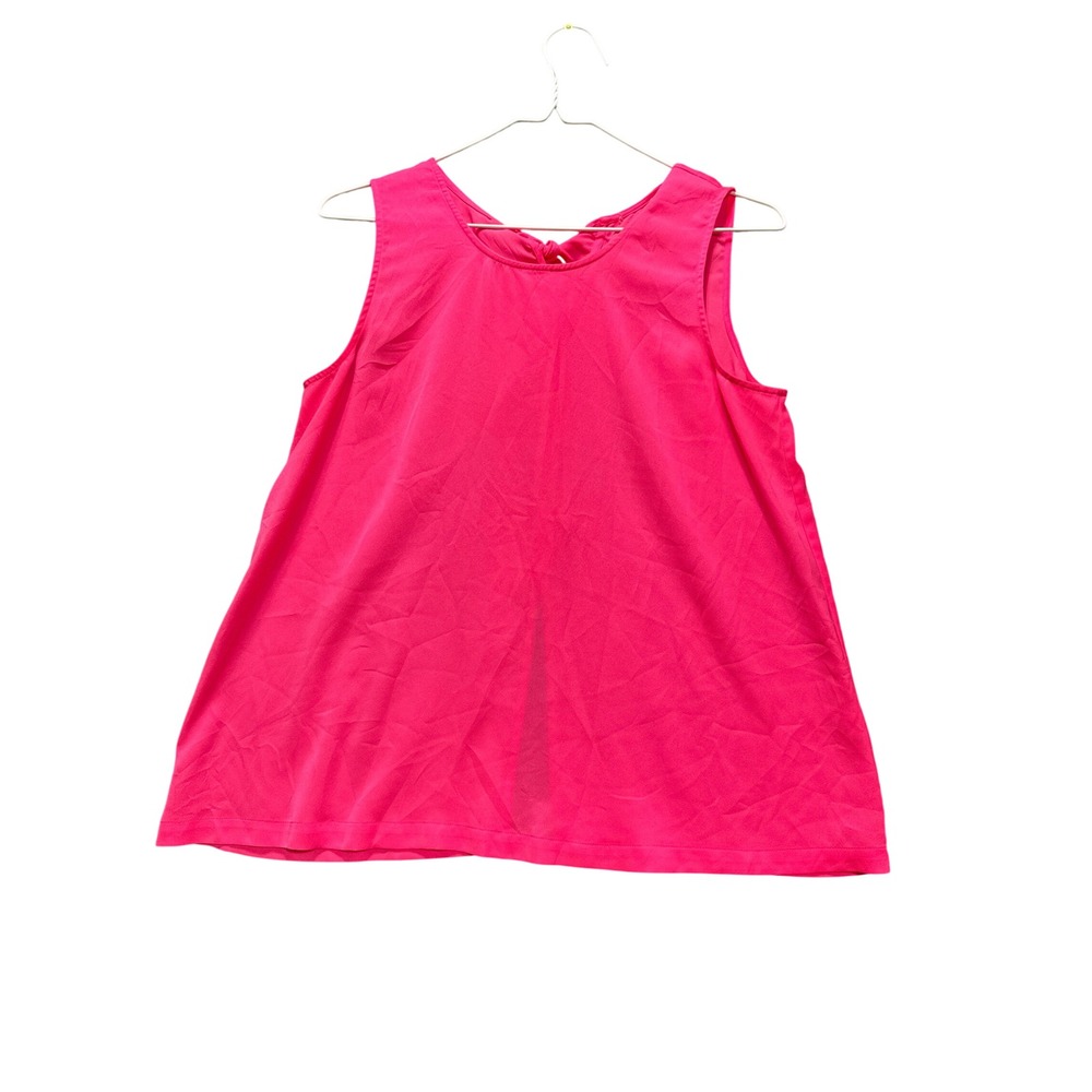 J. Crew Sleeveless Bow Back Top Women 2 Pink A-Line Tie Neck A6653